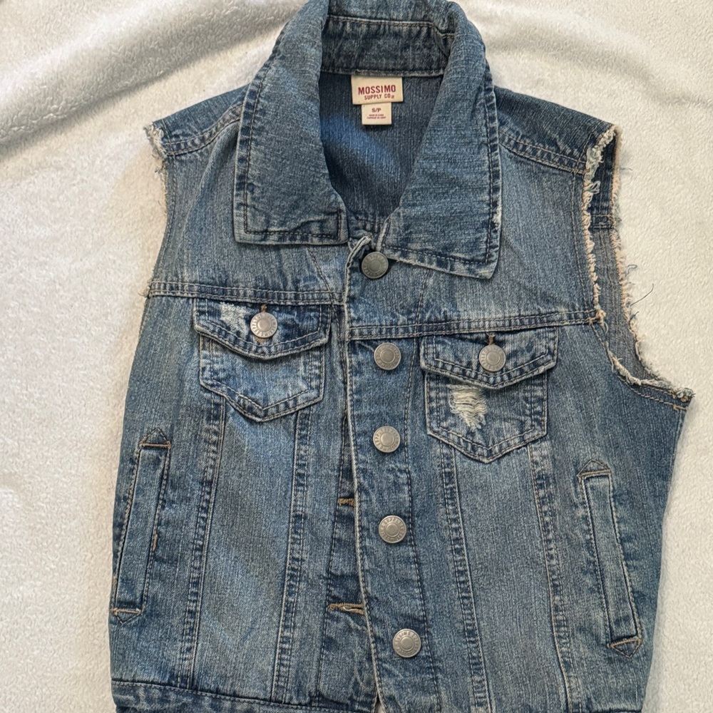 Mossimo Supply Co. Blue Denim Vest